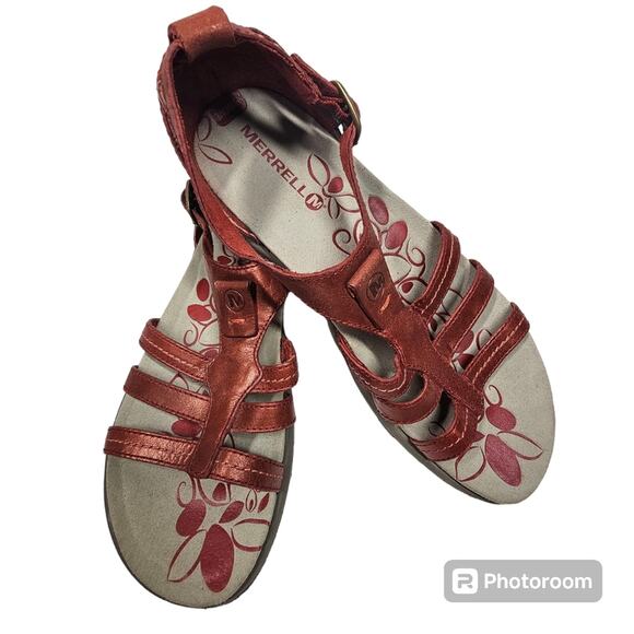 Merrell Women's Cantor Lavish Sandal Red Ochre NWOT Size 6 - Picture 1 of 12